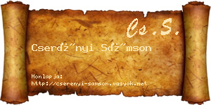 Cserényi Sámson névjegykártya